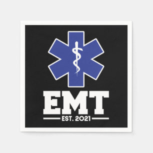 Emt Emt Est 2021 Student Graduation Napkin