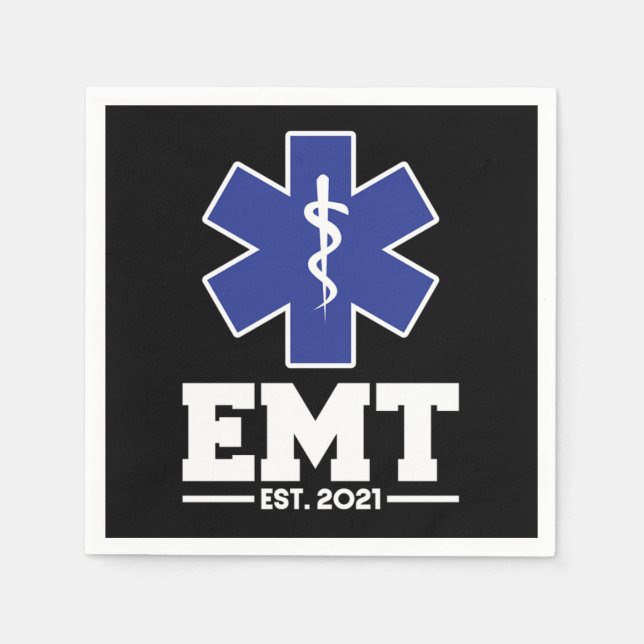 Emt Emt Est 2021 Student Graduation Napkin (Front)