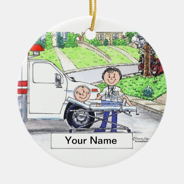 EMT - Female Ceramic Tree Decoration (Front)