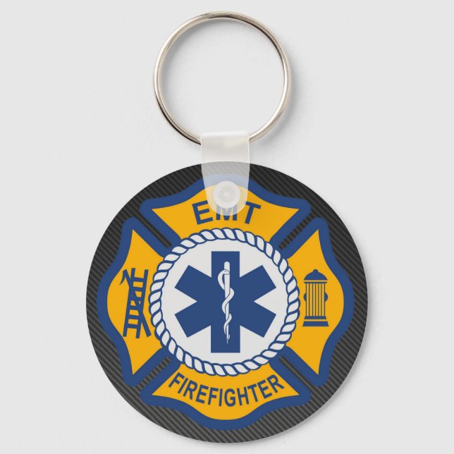 EMT Firefighter  Key Ring (Front)