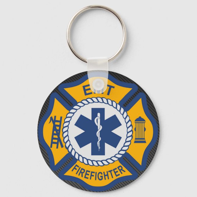 EMT Firefighter  Key Ring (Front)