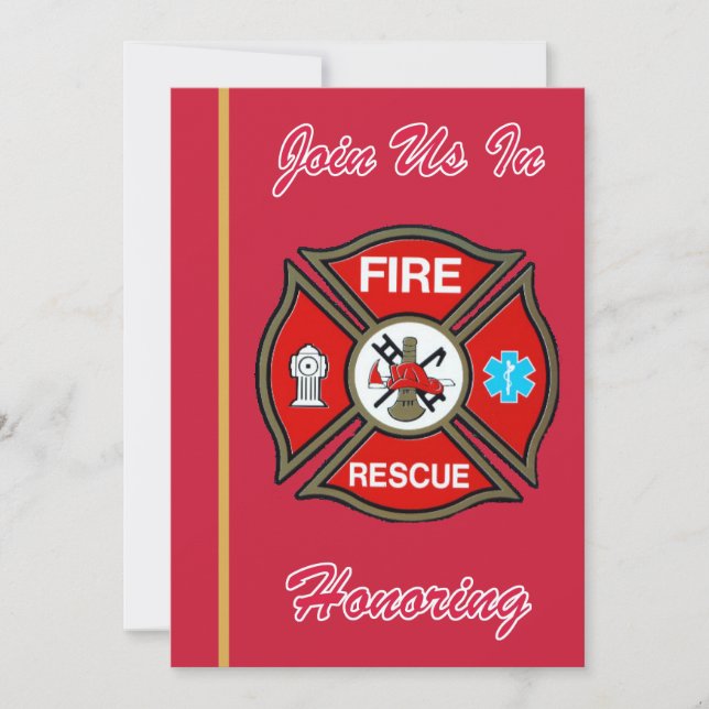 EMT Firefighter Retirement Invitation (Front)