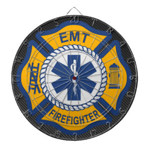 EMT Firefighter Stainless Steel Water Bottle Dartboard