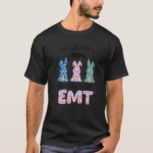 Emt Floral Bunnies Nurse Easter T-Shirt