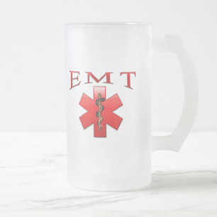 EMT FROSTED GLASS BEER MUG