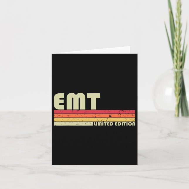 Emt Funny Job Title Profession Birthday Worker Ide Card (Front)