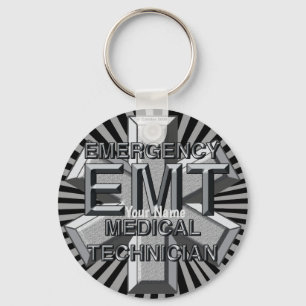 EMT Grey Logo keychain