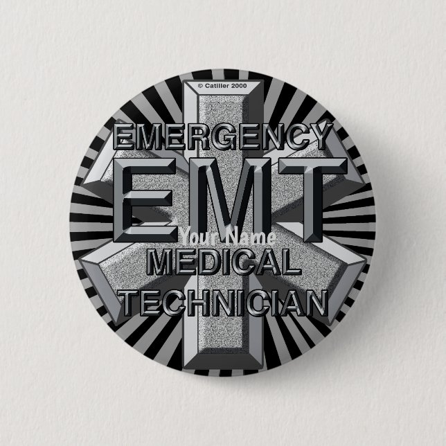 EMT Grey Logo  pin (Front)