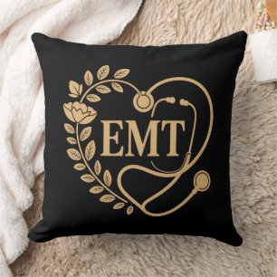 EMT Heart – Gold Floral Stethoscope Cushion
