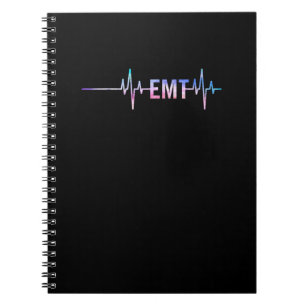 EMT Heartbeat Nurse Nursing Healthcare Worker Notebook
