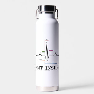 EMT Inside Sinus Rhythm Electrocardiogram Water Bottle