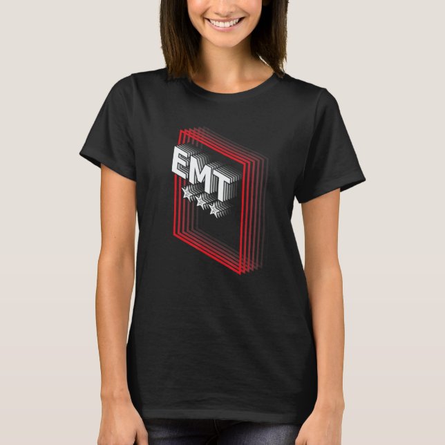 EMT Job Title Appreciation Retro T-Shirt (Front)