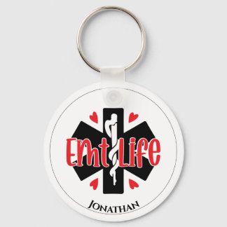  EMT Life Personalized Medical Symbol Key Ring