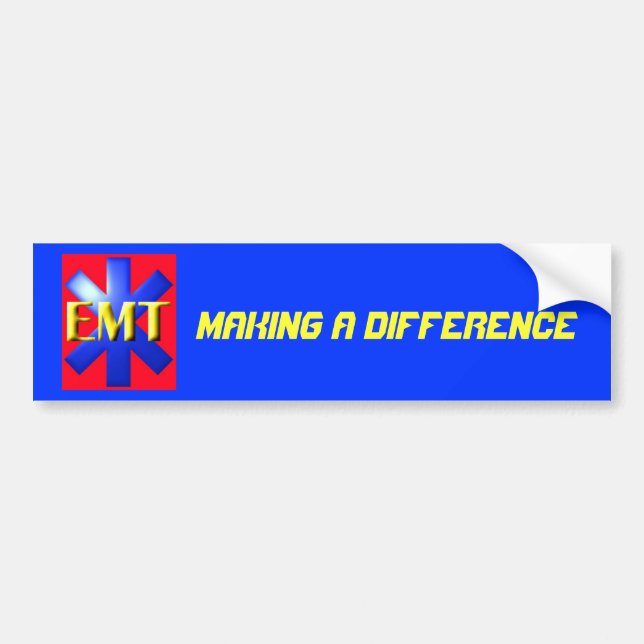 emt, Making a Difference Bumper Sticker (Front)
