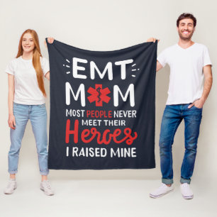 EMT Mum I Raised My Hero Paramedic Fleece Blanket