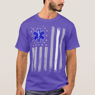 EMT Paramedic American Flag Ambulance Patriot T-Shirt