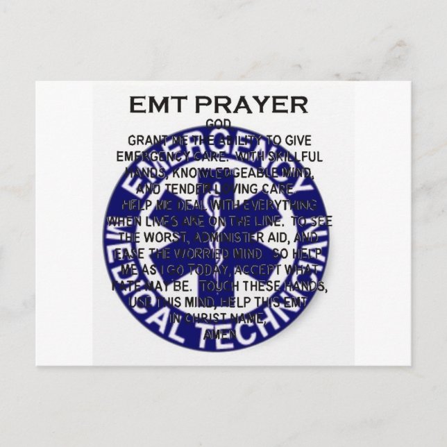 EMT Prayer Postcard (Front)