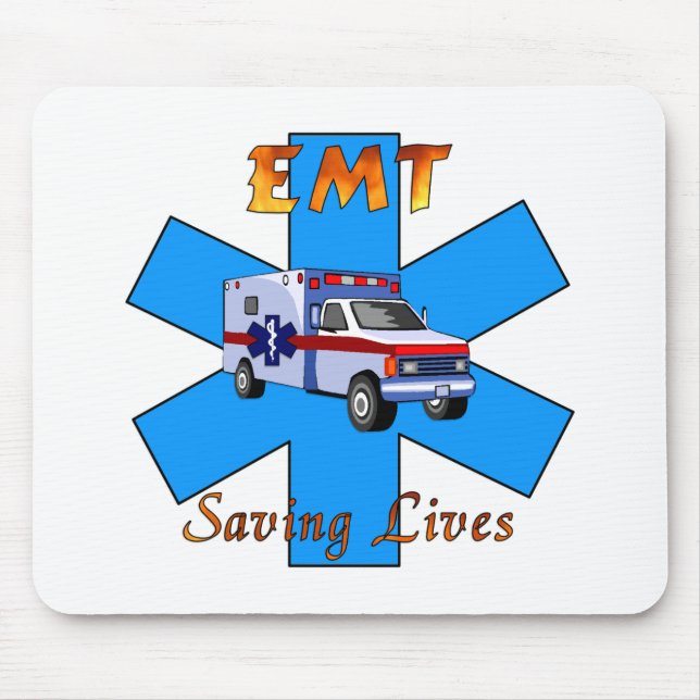 EMT Saving Lives Mouse Mat (Front)