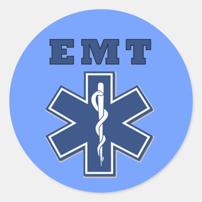 EMT Star of Life Classic Round Sticker (Front)