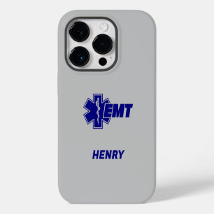 Emt Star of Life, firefighter Personalised Name iPhone 14 Pro Case