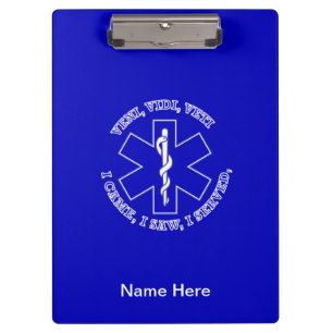 EMT Star Of Life Shield Clipboard