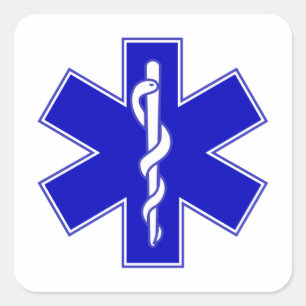 EMT Star of Life Square Sticker