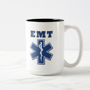 EMT Star of Life Two-Tone Coffee Mug