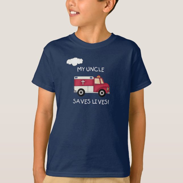 EMT Uncle Saves Lives Tshirts and Gifts (Front)