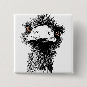 Emu 15 Cm Square Badge