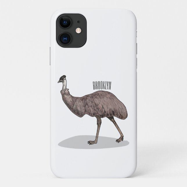 Emu bird cartoon illustration  Case-Mate iPhone case (Back)