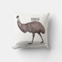 Emu bird cartoon illustration 