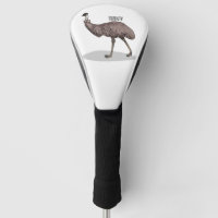 Emu bird cartoon illustration 