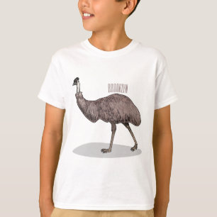 Emu bird cartoon illustration  T-Shirt