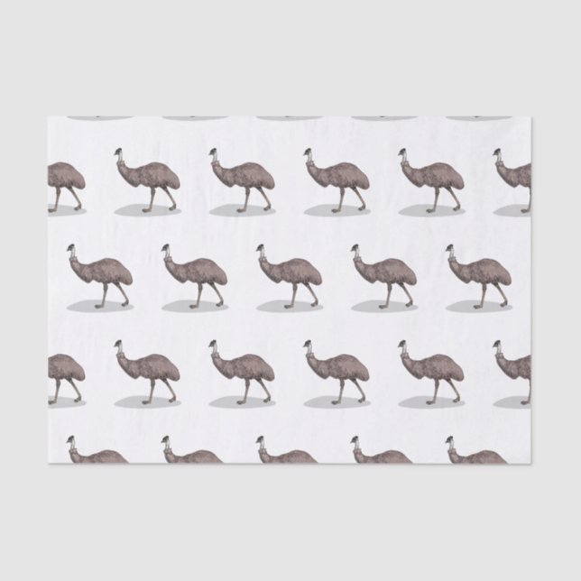 Emu bird cartoon illustration  tissue paper (Front)