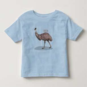Emu bird cartoon illustration toddler T-Shirt