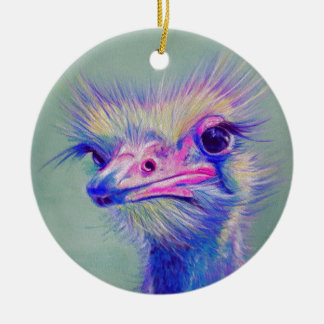 Emu bird ceramic tree decoration