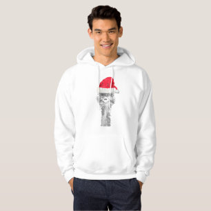 Emu Bird Funny Humour Ostrich Emo Animal Xmas Sant Hoodie