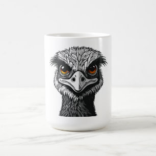 Emu bird head coffee mug
