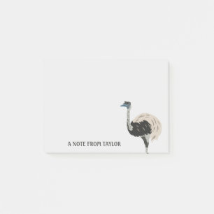Emu Bird Lovers Personalised Post-it Notes