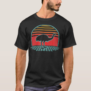 Emu Bird Rhea Retro Vintage 80s Style Gift  T-Shirt