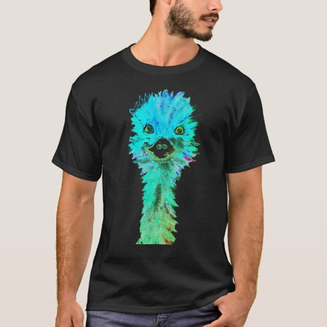 Emu Birds Funny Humour Ostrich Emo Animal  T-Shirt (Front)