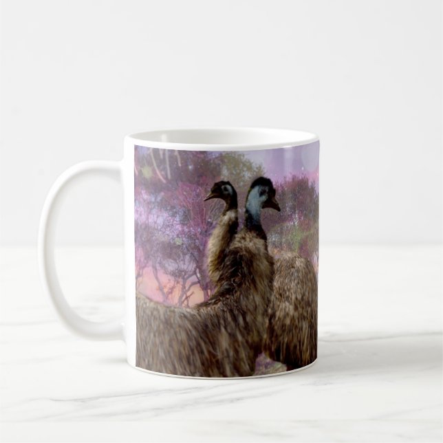Emu Courtship, Coffee Mug (Left)