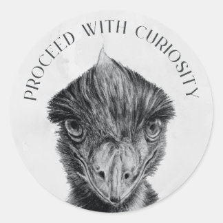 Emu Envelope Seal Sticker | Proceed With Curiosity