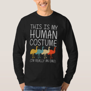 Emu Halloween Human Costume Ostrich Bird Rhea Easy T-Shirt
