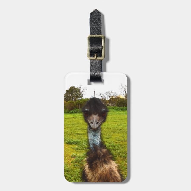 Emu I Dare You,   Luggage Tag (Front Vertical)