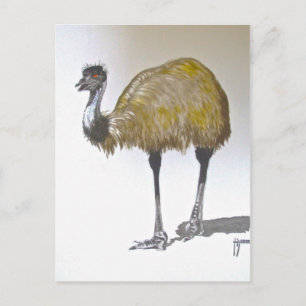 Emu in Watercolour Post Card