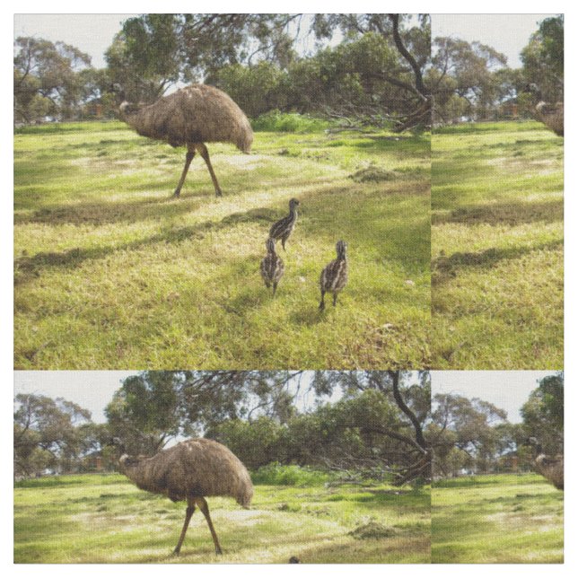 Emu Neighborhood Watch, Fabric (Close Up)