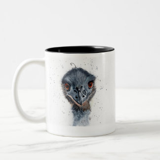 Emu on coffee mug