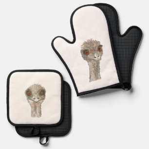 Emu Oven Mitt & Pot Holder Set