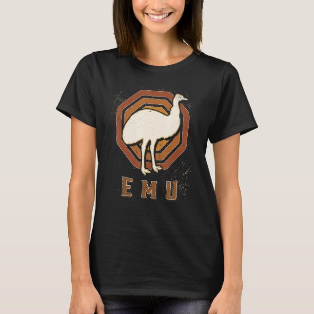 Emu Vintage Retro Classic Animal Love T-Shirt (Front)